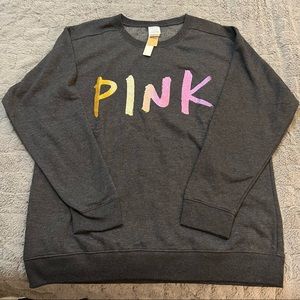 PINK Sweater XL Gray